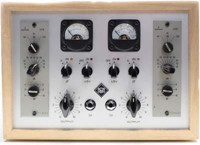 Lunchbox with 2 x Siemens V276 with VU meters, ramped phantom, Active DI, output control
2 x Siemens V276, VU meters, ramped phantom, Active DI, output control
